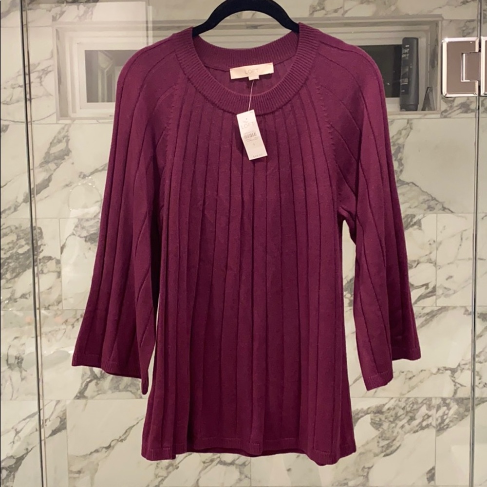 Eggplant Knitted Blouse